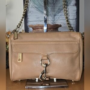 Rebecca Minkoff Mini Mac Tan Leather  Crossbody EUC